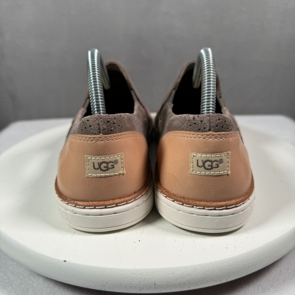 Ugg Adley Perf Slip On Sneaker Womens 9.5‎ Brown Tan Suede Leather Flat 1018375 - Picture 5 of 9